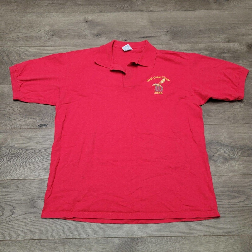 Vintage Gold Coast Classic Shirt Men Extra Large Red Polo Y2k San Diego Football